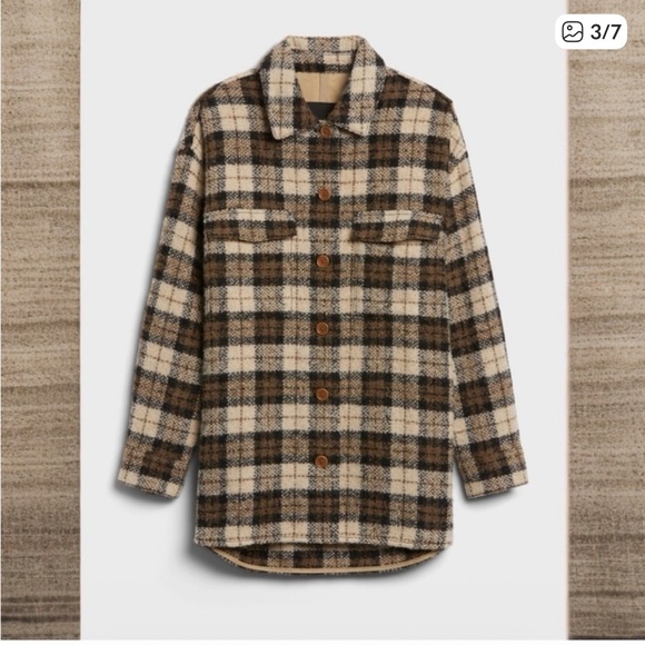 Banana Republic Black and Cream Belted Jacket - Picture 4 of 6